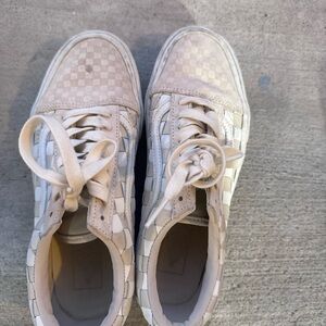VANS Neutral Checkered Shoes